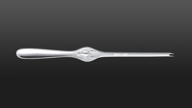 
                    The triangle® lobster fork is made from 1 piece of steel