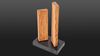 
                    knife block Stonehenge oak wood with granite bottom