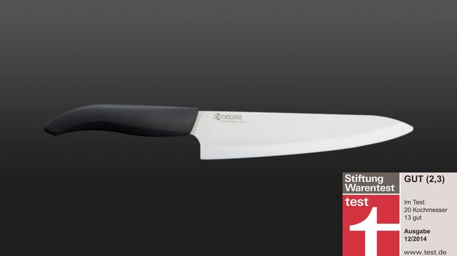 
                    large Kyocera chef knife with white ceramic blade