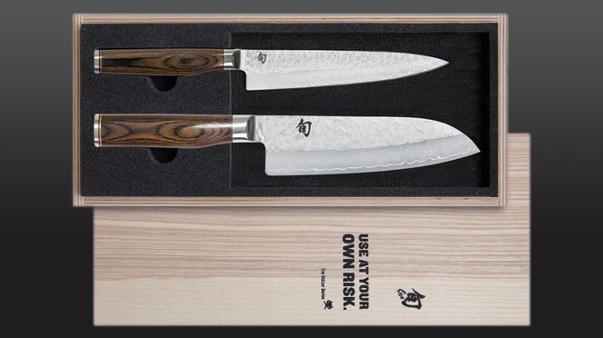 
                    Tim Mälzer kitchen knife set in wooden gift box