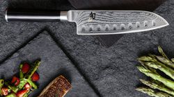 couteau à légumes/fruits, Santoku alvéolé