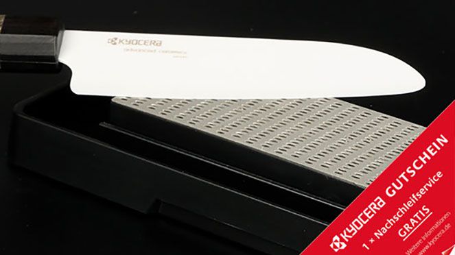 
                    Kyocera Black Santoku Keramikmesser mit Gratis-Nachschleifservice