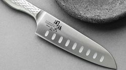 couteau à légumes/fruits, Shoso Santoku alvéolé