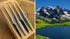 
                    Vier Farbnuancen und eine dezente Matterhorn-Gravur des Colours of Nature Messersets widerspiegeln die Schweizer Landschaften
