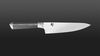 
                    Dual-core blade of the Shun Kagerou chef’s knife crafted using an innovative forging process
