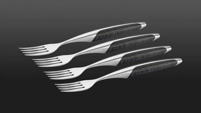 
                    Fork set 4 pcs. made in the knife manufactory sknife in Biel
