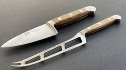 Bois de chêne/bois de noyer, Set de couteaux à fromage Güde