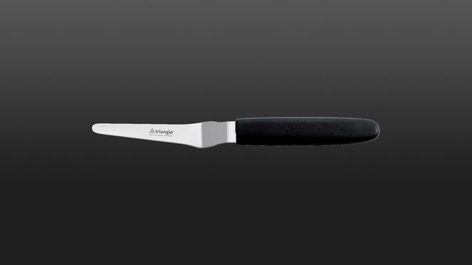 
                    Angled pastry spatula pointed made of stainless steel: flexibly ground and hand-sharpened