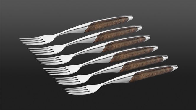 
                    Fork set of six-parts from the knife manufactory sknife in Biel
